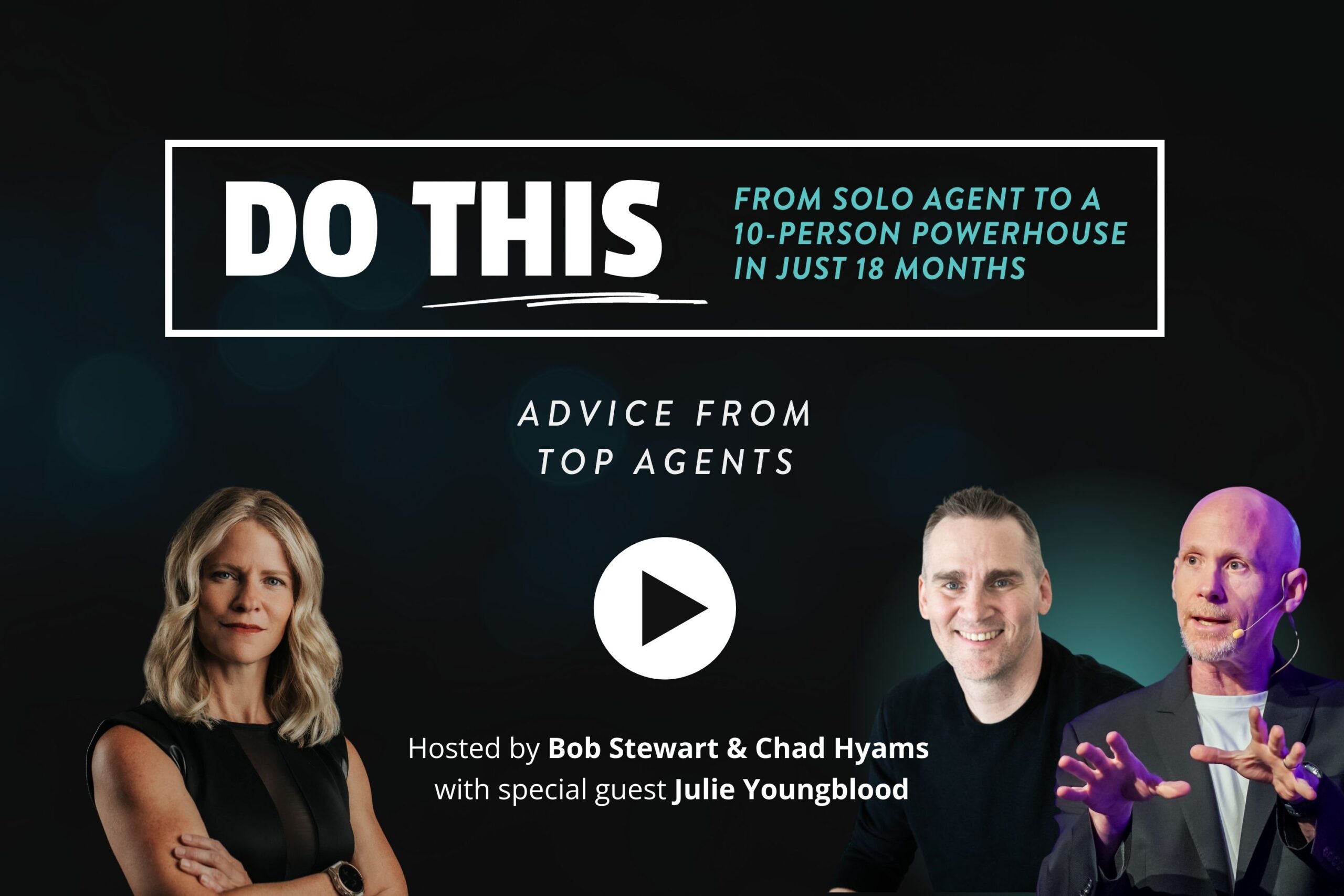 From Solo Agent to a 10-Person Real Estate Team in Just 18 Months Real estate team leaders hosting the Do This webinar with guest Julie Youngblood