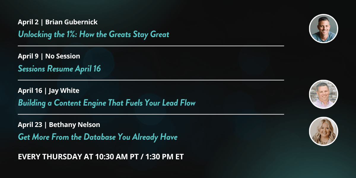 Webinar Schedule