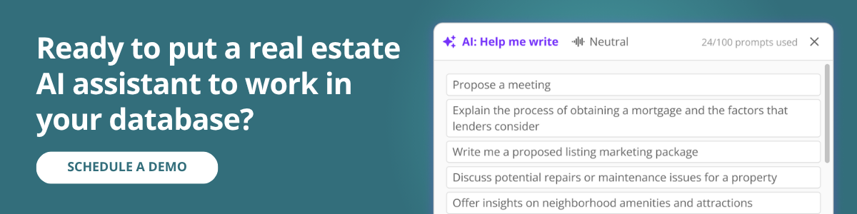 Real estate AI assistant Gabbi Recommends tab with AI-powered lead follow-up suggestions