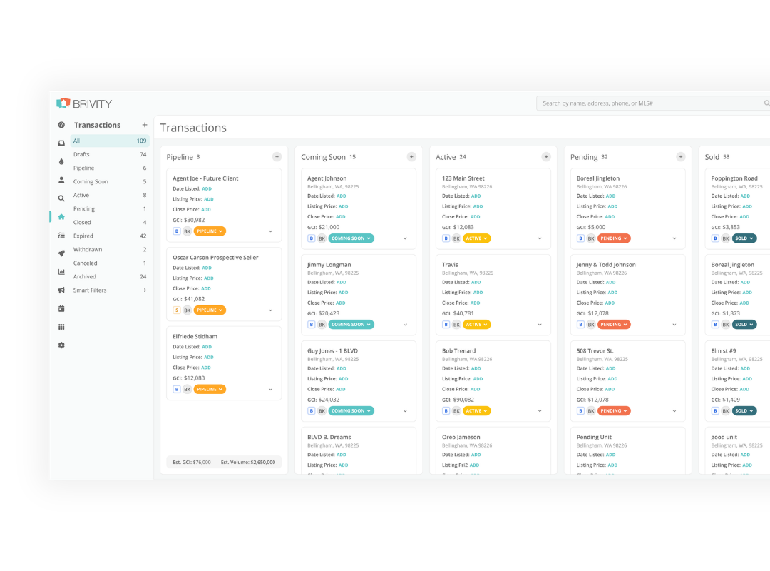 transactions dashboard